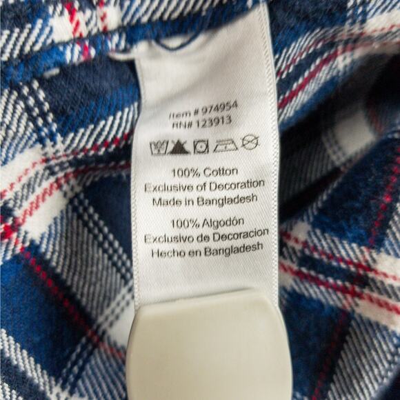 JACHS Long Sleeve Button-Up Shirt Flannel, dual chest pockets, casual workwear - Picture 9 of 13